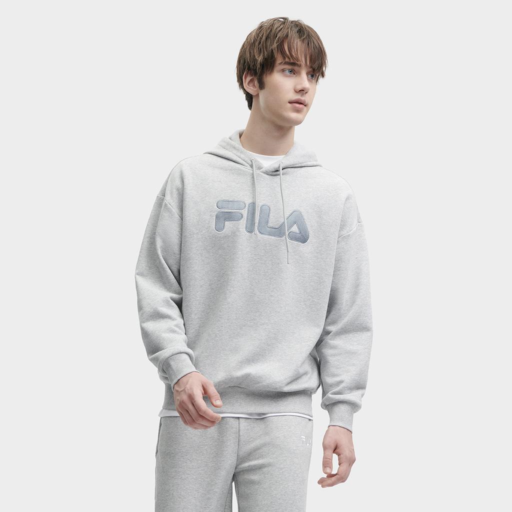 New FILA Sweatshirt Unisex M377 Cloud Gray Heather Gray F51U348297F-MG