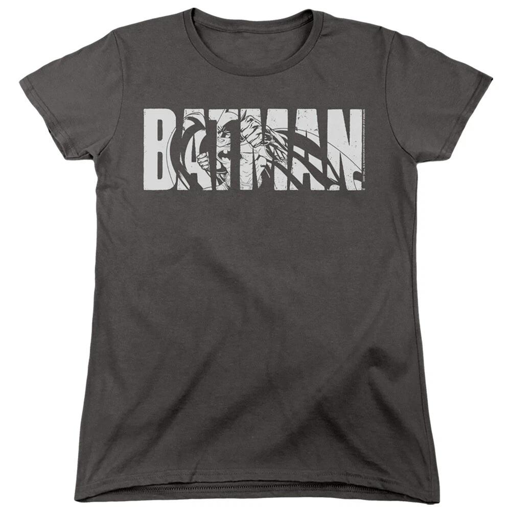 The Batman  Text On Gray  Women s T-Shirt 4XL