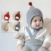 Warm Infant Beanie Cap Solid Color Winter Baby Hat Cute Baby Knitted Hat