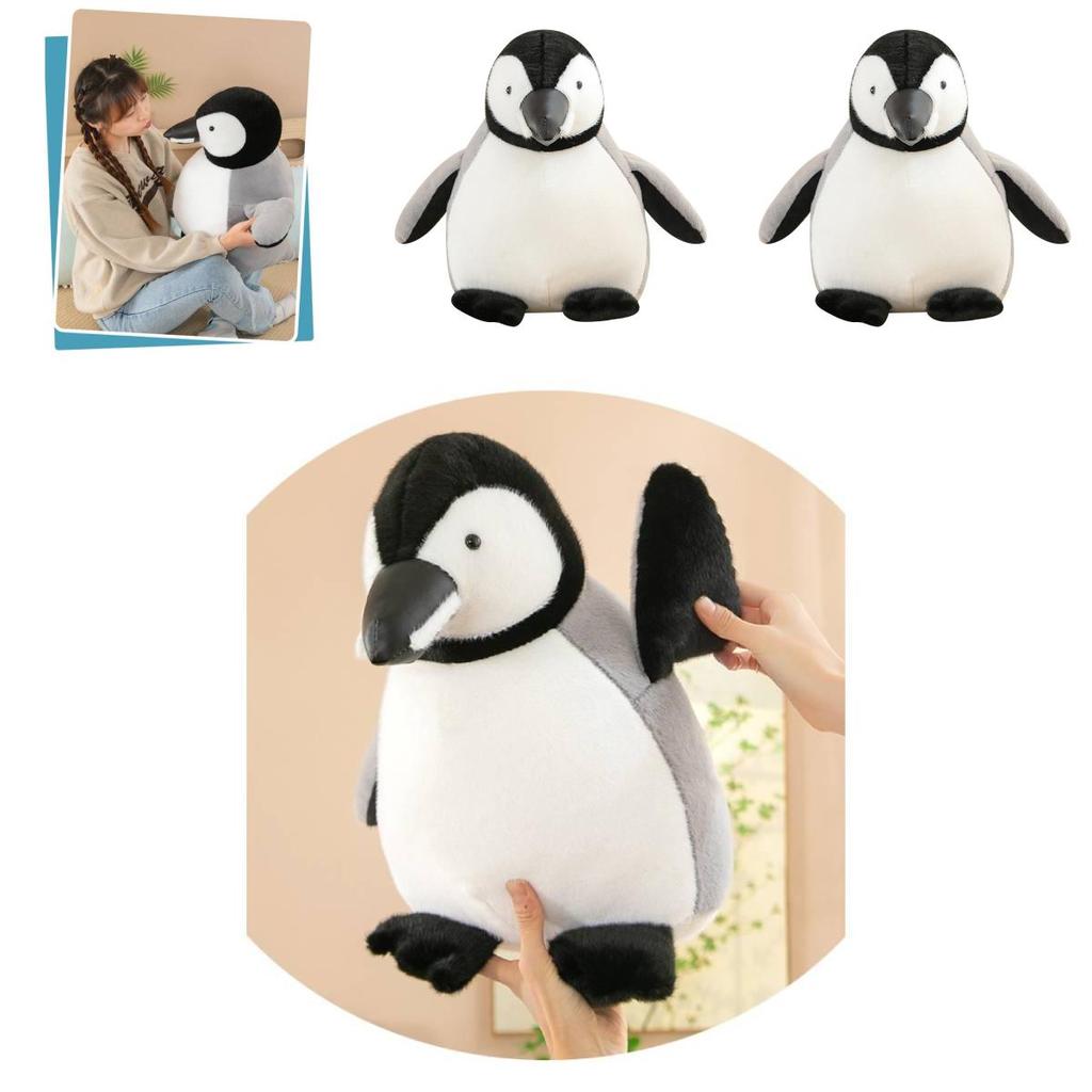 Adorable Plush Penguin Soft Toy With Custom Logo Options In Charming Grey Color
