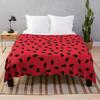 Coperta Morbida Anguria Rossa Matrimoniale Leggera in Pile di Flanella per Divano Letto Divano Viaggio Campeggio per Bambini Adulti