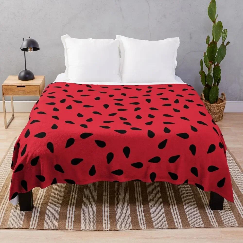 Coperta Morbida Anguria Rossa Matrimoniale Leggera in Pile di Flanella per Divano Letto Divano Viaggio Campeggio per Bambini Adulti