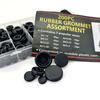 200 st svarta gummitätningsringar, sortimentstorlekar M7.14/M9.53/M12.07/M15.88/M19.05/M22.23/M25.4, dammtäta hålringar för trådskydd