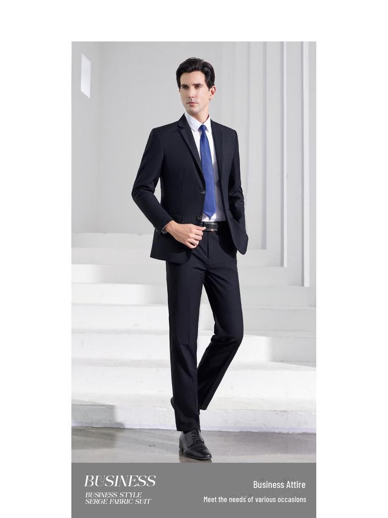 601 Men's Slim Fit Business Suit - Professional Formal Attire for Work and Interviews