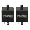 2X 12V 3 Pin LED Adjustable Car Flasher Flash Relay For Turn Signal Light Indicator