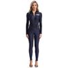 Women Policewoman Costume Long Sleeve Lapel Collar Zipper Bodysuit Uniform Belt Purse Dirty Cop Set
