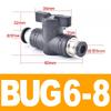 Type BUC 4mm 6mm 8mm 10mm 12mm Pneumatic Push In Quick Joint Connector Hand Valve To Turn Switch Manual Ball Current-limiting