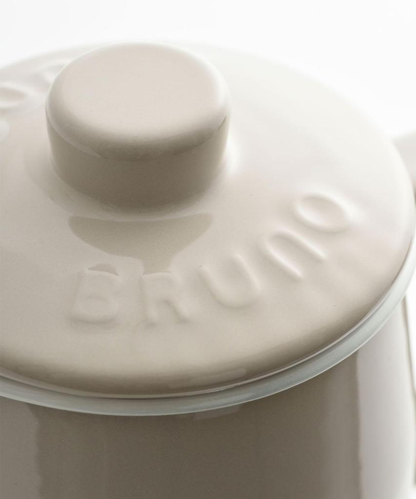 BRUNO Enamel Oil Pot, 1.0L, Fuji Enamel Collaboration, Greige, BHK297-GRG
