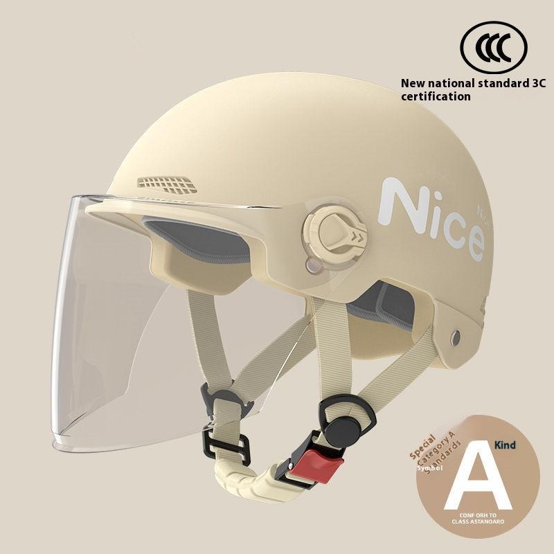 Electric Motorcycle Helmet Men's and Women's Battery Car Riding Sun Protection Summer Four Seasons Universal Helmet
