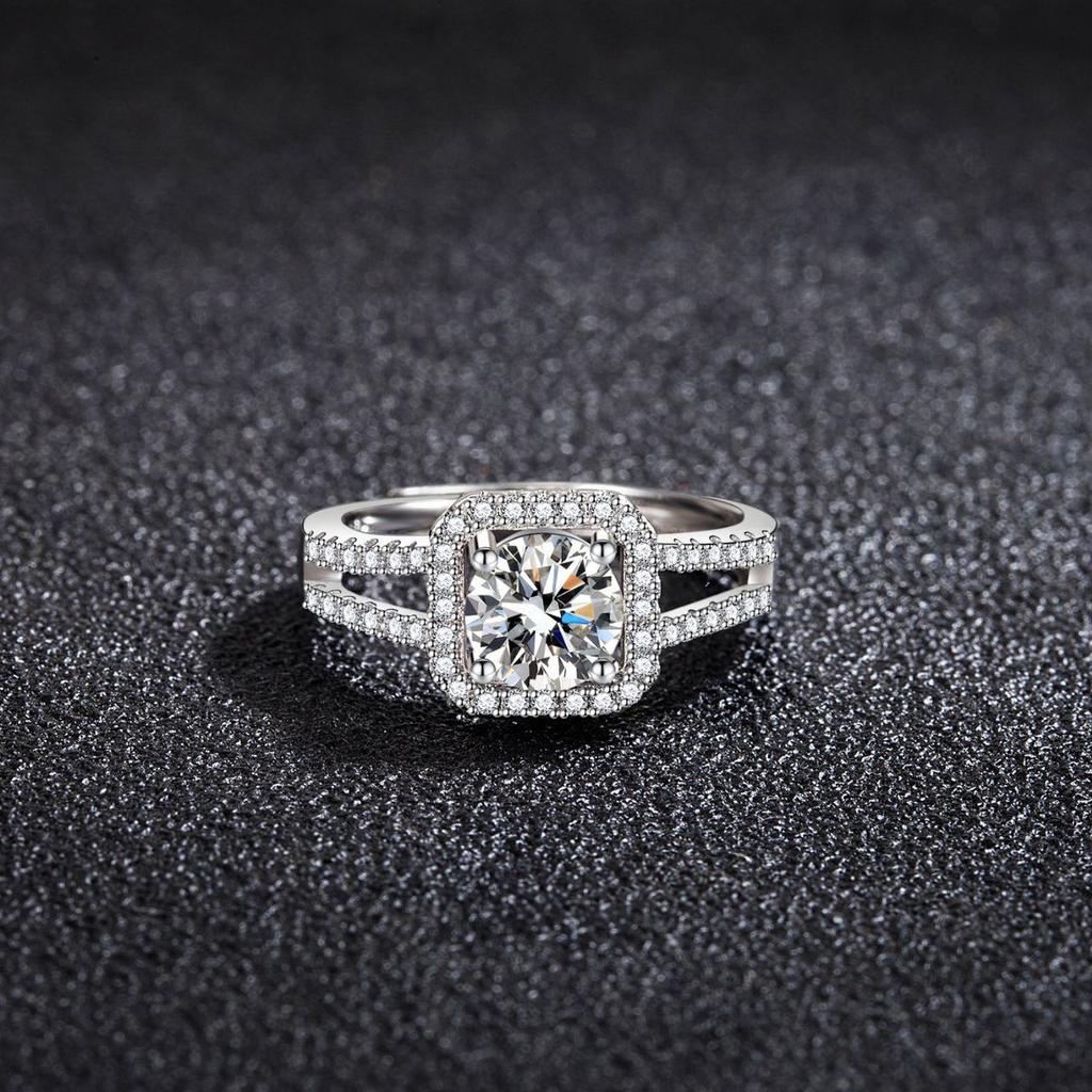 New 925 Sterling Silver Ring Shining 5A Zircon  for Women Wedding Jewelry Engagement Charm Party Fashion Gift Top Quality Ring