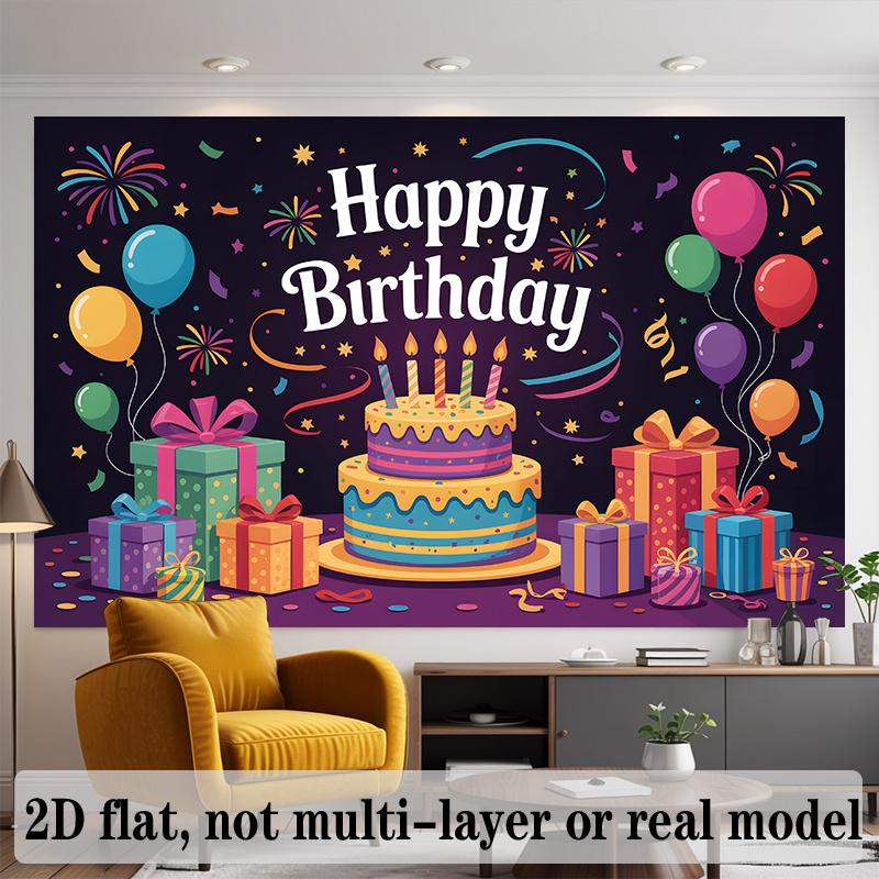 Party Backdrop Flat Celebration Photo Booth Birthday Party Decor