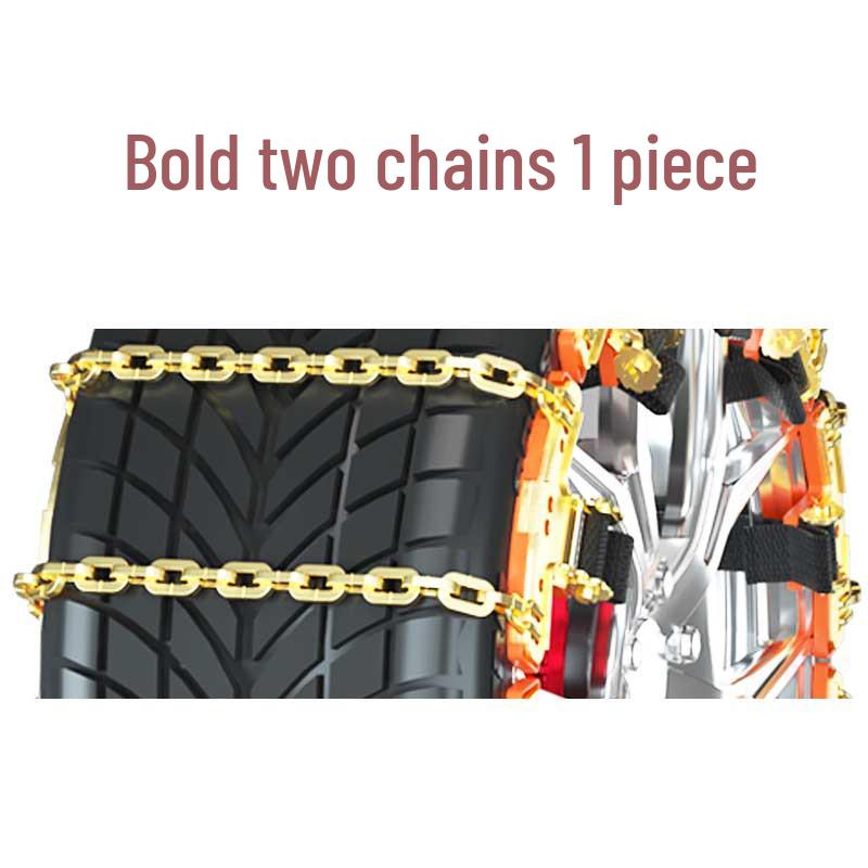 Universal Thickened Waffle Pattern Anti-Skid Tire Chains for Snow Emergencies