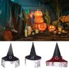 Witch Hat With Veil Adult Children Long Wizard Hat Magican Hat Halloween Cap New Year Christmas Party Costume Decoration