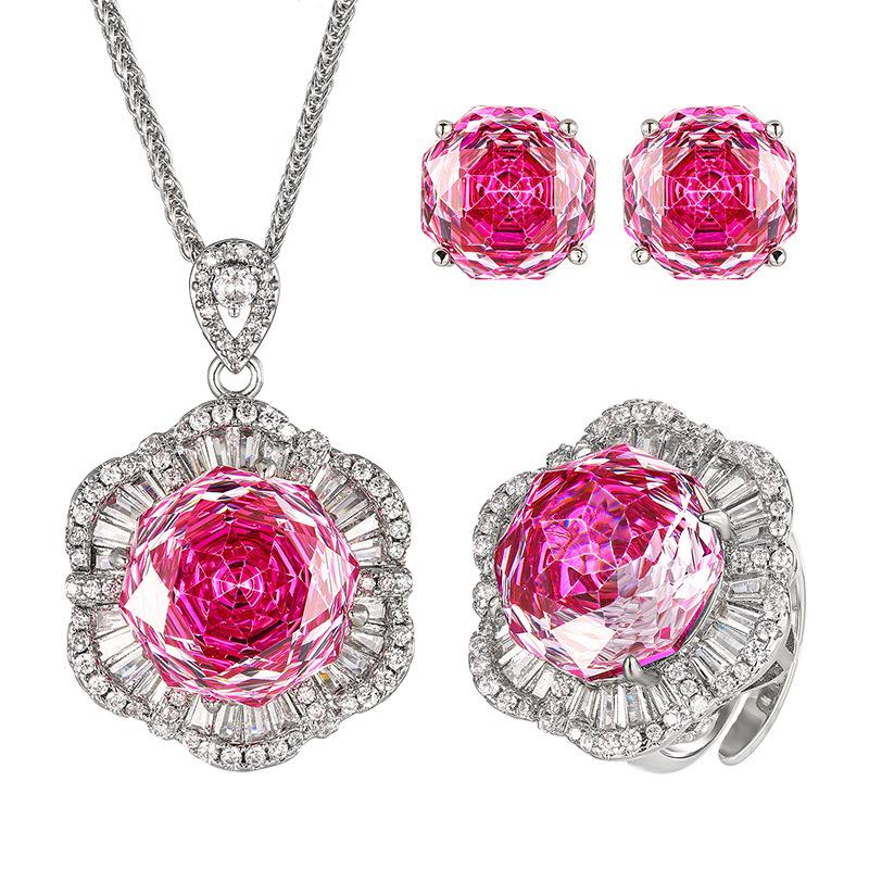 Jewelry Copper Bottom Gold-Plated Millennial Cut Dragon Fruit Color Temperament Light Luxury Suit Women 16-12M