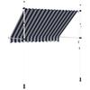 Manual Retractable Awning 250 Cm Blue White Striped