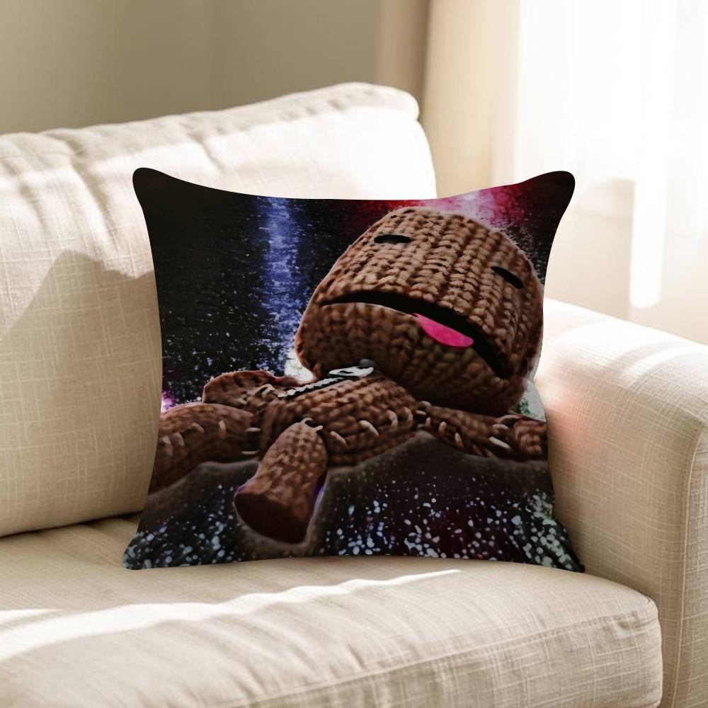 Funny LBP Sackboy Pillow Cushion Cover Pillowcase Living Room Sofa Home Decor Customized