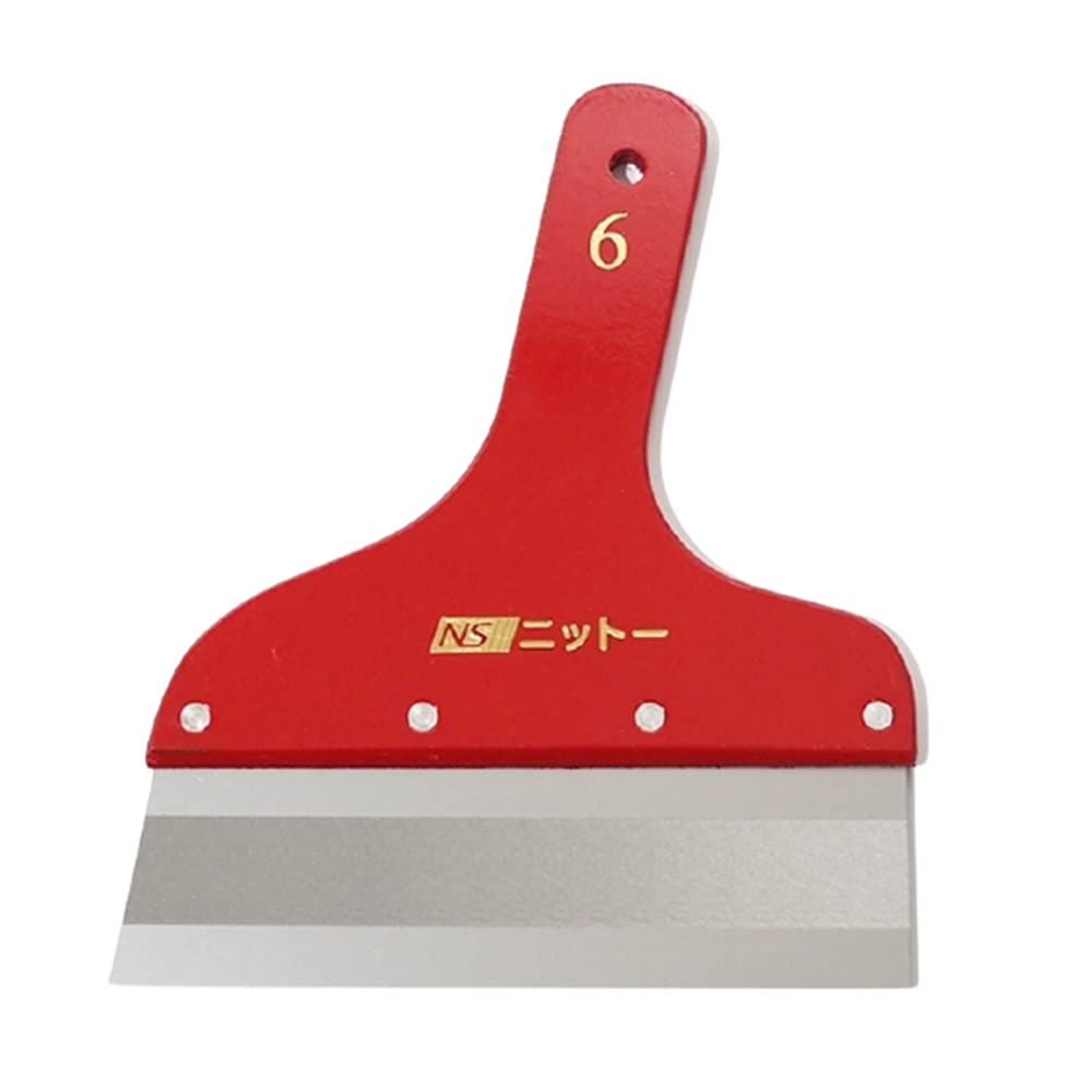 

NITTO Flat Putty 6 inches 1 piece Spatula, Red, (180mm), червоний