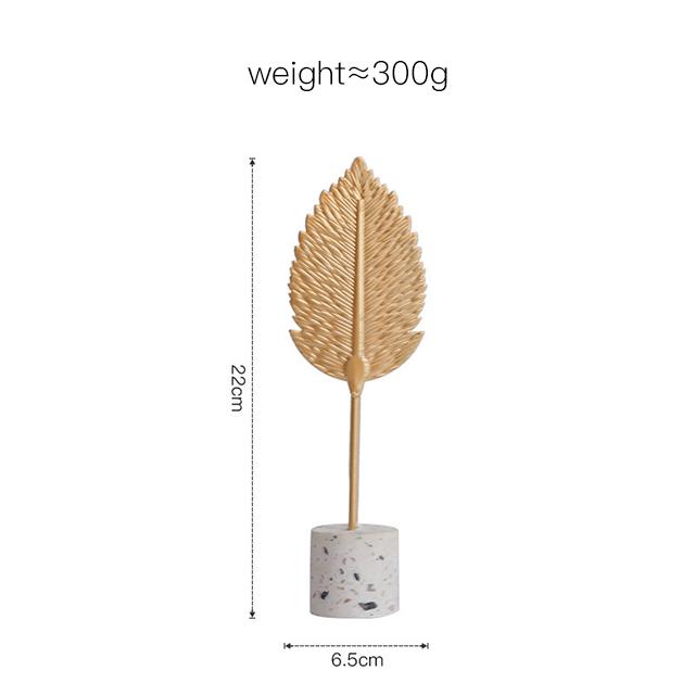 Explosive Smaller Size Handcrafts Modern Luxury Style Metal Leaf Ornaments for Desktop Ornament Home Decor