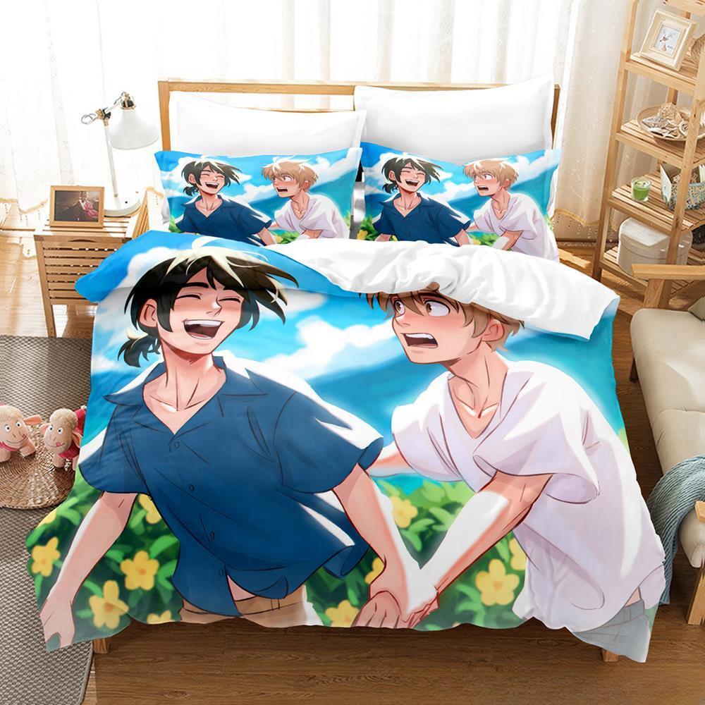 Seaside Stranger Bettwäscheset Einzelbett Twin Full Queen King Size Bettset Erwachsener Kind Schlafzimmer Bettbezugsets 3D Anime Bettlakenset