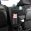 Vehicle Seat Gap Hanger Organizer Large Capacity Storage Bag Handbag Holder Between Seats Including Tissue and Cup Pockets