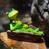Resin Frog Figurine Planter Decoration Frog Statue Outdoor Garden Frog Sculpture Yard Fairy Garden Frogs Ornament Home Decor