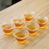 Thickened, heat-resistant glass tea cup for home use – transparent, Gongfu style, ideal for tea tasting. Large host cup, perfect for enjoying tea.