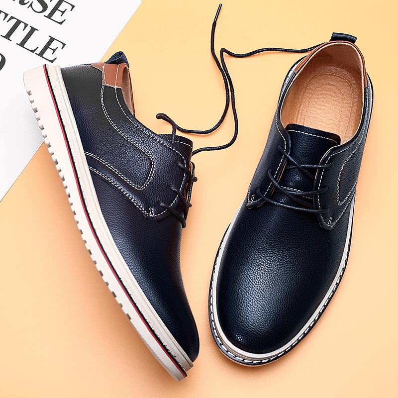 Men's Handmade Casual Leather Shoes Derbies Flats Dress Shoes