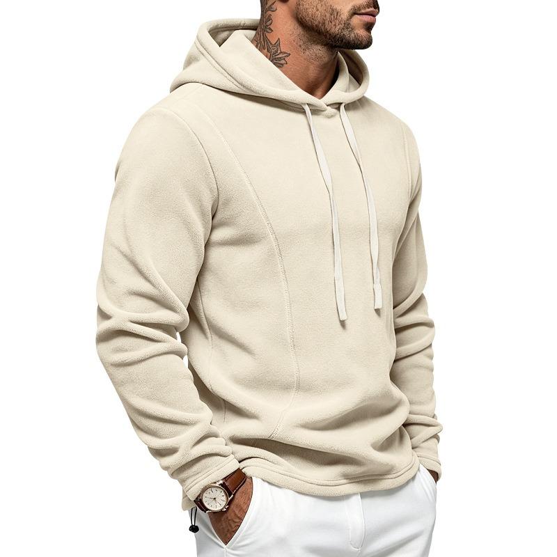 Men S Fleece Hooded Long Sleeve Sweatshirt For Autumn Outdoor Sports