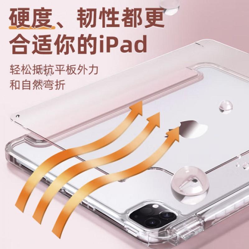 IPad Pro 11 Inch Air 10.9 Case With Pencil Holder PC Hard Shell Anti-Bend Y-Fold Design Tablet Protection