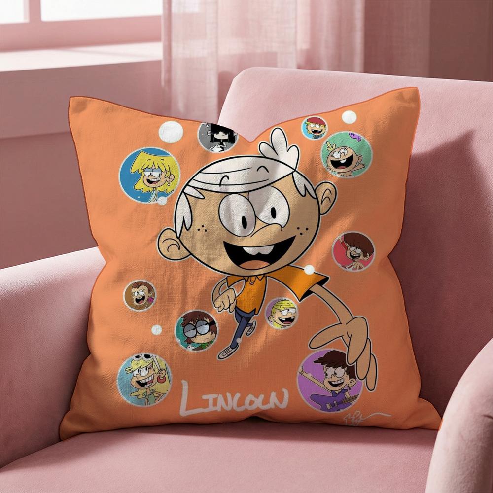 Potah na polštář L-Loud House Víceúčelový potah na polštář pro domácnost a auto - Oboustranný, měkký a odolný pro každodenní použití