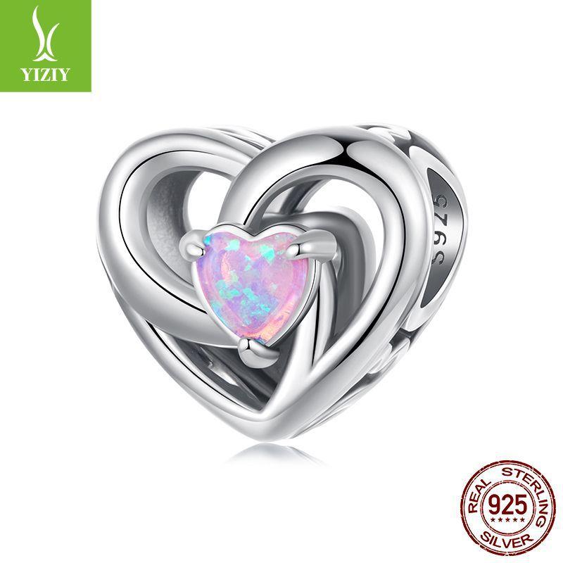 Eternal Heart Beaded S925 Silver Valentine'S Day Beads Fashion Versatile Diy Bracelet Accessories