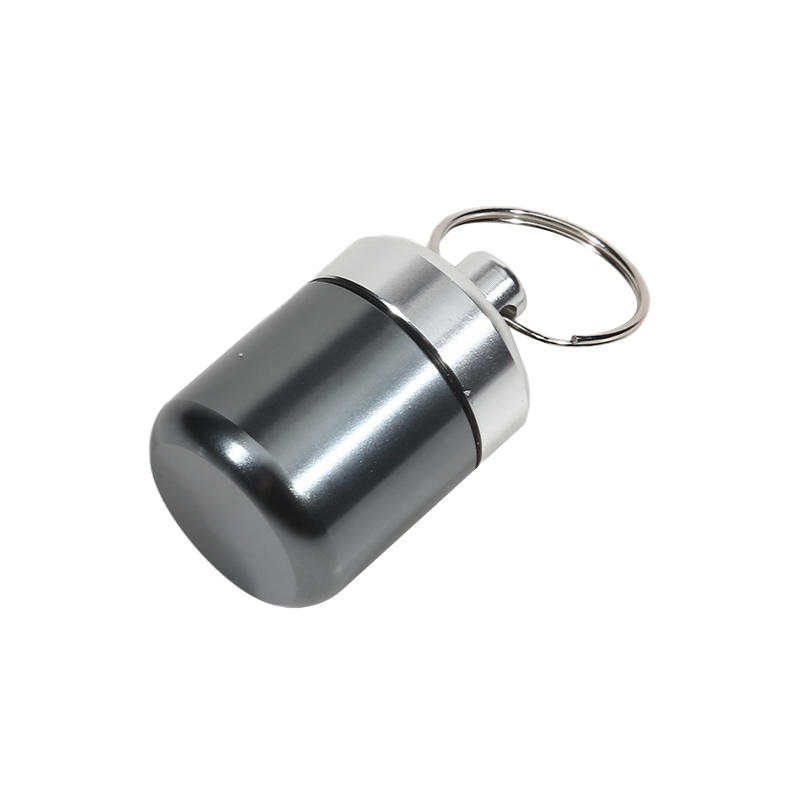 Mini Pill Keychain Holder Aluminum Alloy Storage Box Waterproof Organizer Travel Portable Pill Holder Earplug Container