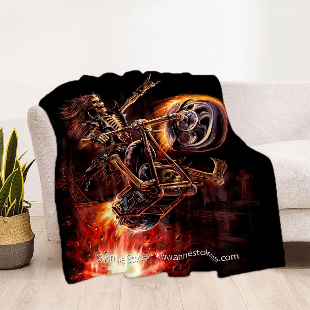 Gothic Style Blanket Soft & Cozy Great for Bedding Picnics Livingroom Four Seasons Multipurpose Digital Print Birthday Christmas Gift Blanket