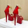 Damen-Sandalen mit dem Wort „New Summer Fashion Chain Net Red Sexy High Heels Stilettos 13 cm Heel 3 cm Platfrom LFD