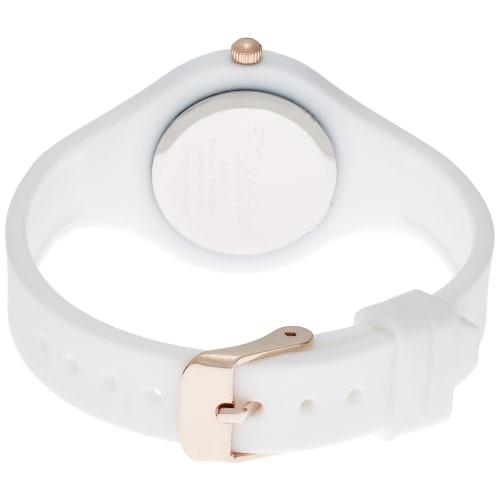 Fieldwork Analog Muffin Watch with Silicone Strap, Women's, White, ASS109-1