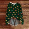 Women's Fashion Casual Long Sleeve Christmas Print Hooded Knitted Sweatshirt