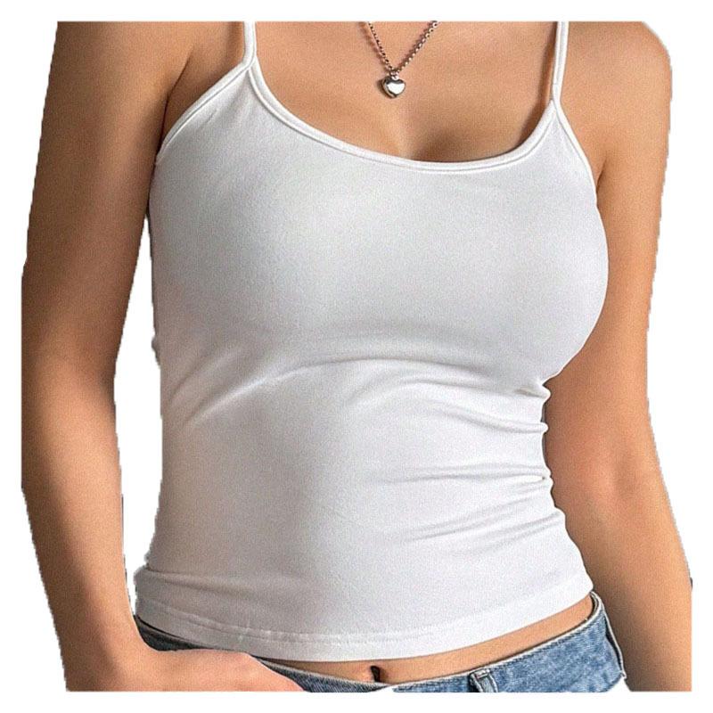 European And American New Women'S Clothing Simple Bottoming Shirt Solid Color Backless Small Suspenders Sexy Hot Girl Outer Vest