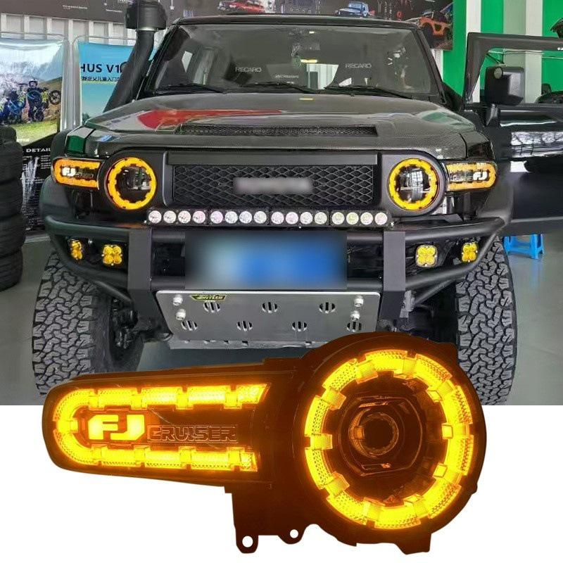 Compatible LED Daytime Running & Flowing Turn Signal Lights for 07-22 Toyota FJ Cruiser Headlights