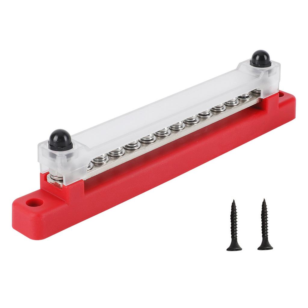 M6 Terminal Block dc Bus Bar 12v 1/4 Inch Stud 150A Electric BusBar 12v Power current distributor For Truck Boat accessories
