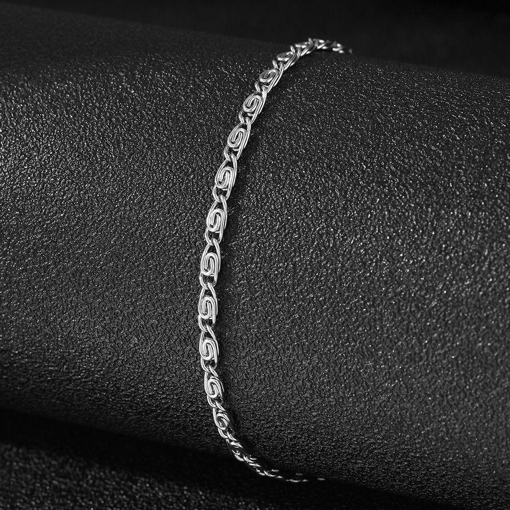 Thin Stainless Steel Bracelet Paper Clip Gold Bracelets Women Geometry Hands Jewelry  Lady