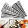 12pcs Stainless Steel Spiral Croissants Molds Pastry Cream Horn Cake Bread Mold Conical Tube Moulds