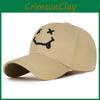 Spring Autumn Embroidered Facial Expression Baseball Cap With Sun Shade For Men Women Outdoor Sports