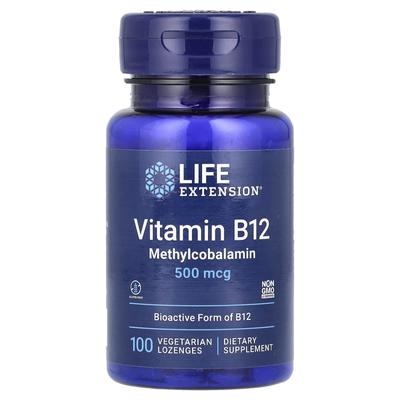 Vitamin B12, Methylcobalamin, 500Mcg, Vegetable Lozenges, 100 Tablets