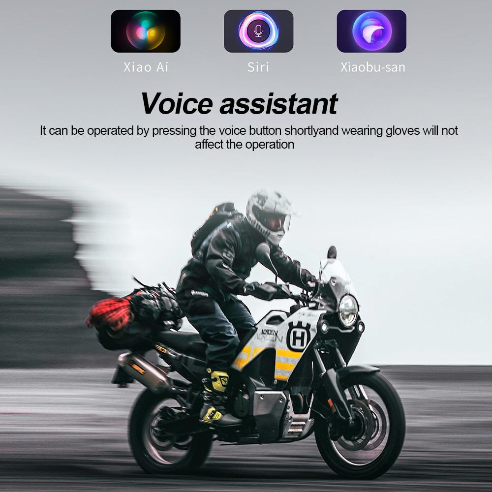 Kebidumei Motorcycle Wireless Bluetooth 5.3 IPX8 Waterproof Helmet Headset Hands-free Hands Free Call Anti-interference Earphone
