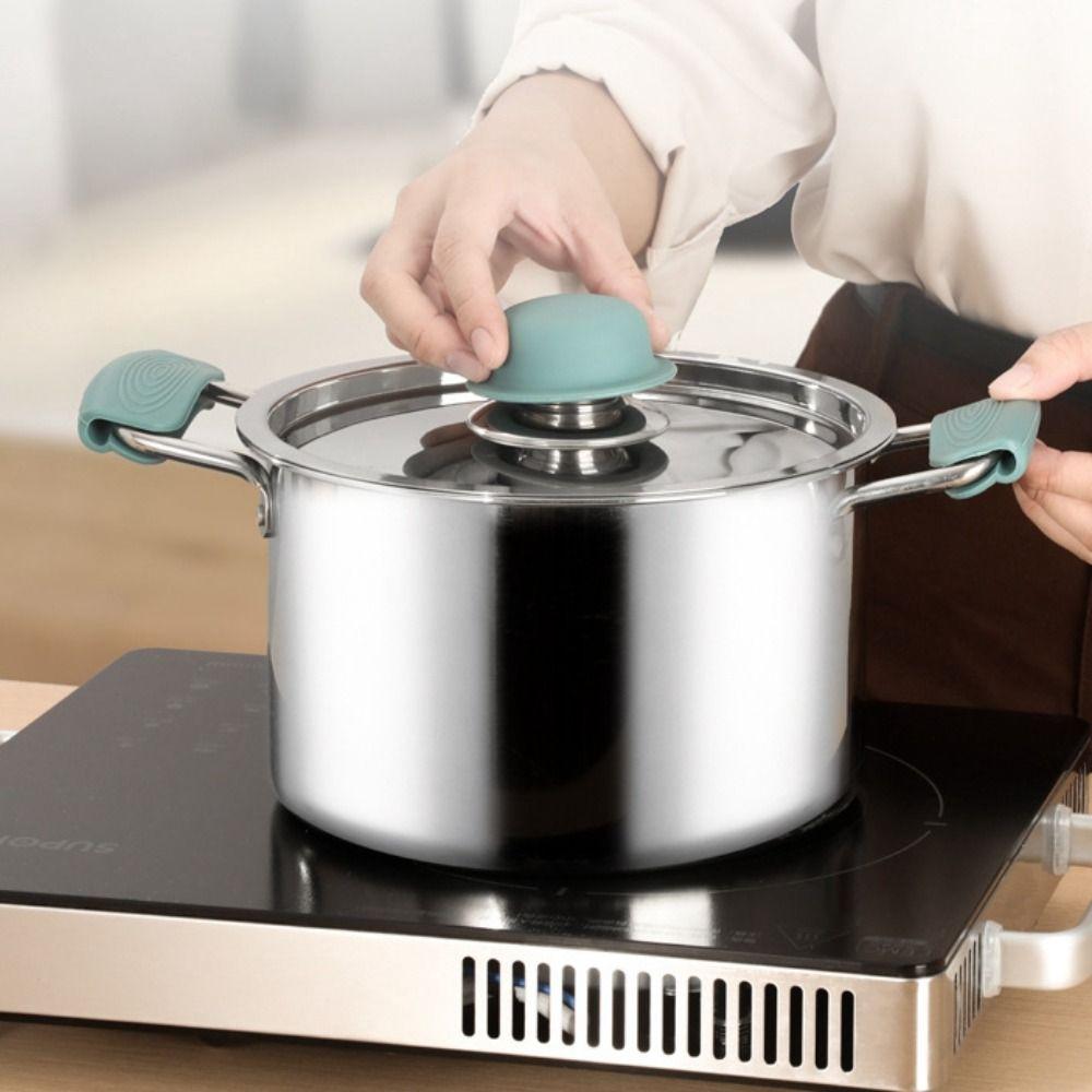 Silicone Pot Handle Cover Heat Resistant Pot Ear Clip Pot Pan Lids Pot Ear Cover Kitchen