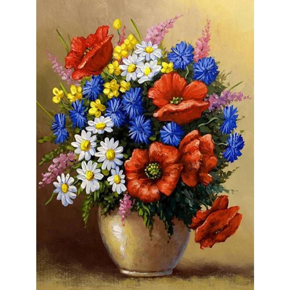 DIY Full Round Diamond Painting Cross Stitch 3D Animal Flower Home Decorative Art Style Diamond Painting 5d Diamond Art Painting