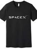 Camiseta Negra de Manga Corta Spacex Con Letras Blancas y Acentos Plateados Una Elección Perfecta Para Entusiastas del Espacio Camisetas Unisex