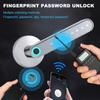 Bluetooth Password Handle Lock APP Unlock Keyless Entry Support iOS/Android Smart Fingerprint Electronic Door Lock