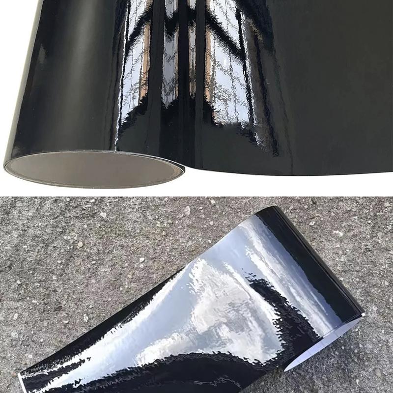 1Pc 10*100cm Car Body Stickers,Matte Glossy Black Protective Film,Car Body Sticker Wrapping Foil,Decorative Sticker Accessories