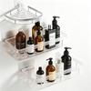 Bathroom Holder Wall Mount Shampoo Makeup Storage Holder Bathroom Accessories No Drilling Wall Shelf Shower Holder for WC